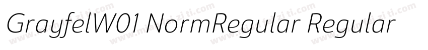 GrayfelW01 NormRegular Regular字体转换